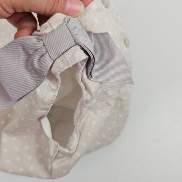 Newborn Baby Girls 6-12 M Ruffled Dress White Polka Dot Bows Summer Cute Formal - Picture 5 of 16